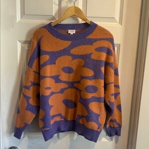 Le Lis Purple and Orange Knit Sweater